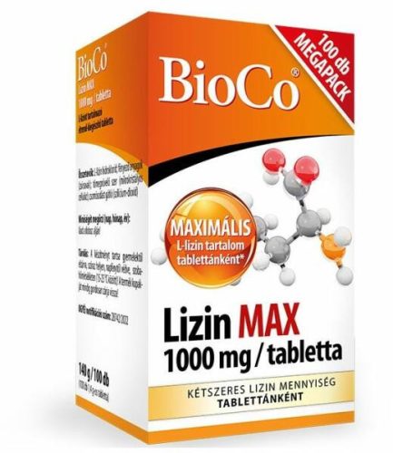 Bioco lizin max 1000mg megapack 100db