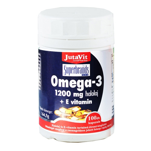 Jutavit omega-3+e vitamin kapszula 100db