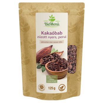 BioMenü bio perui zúzott nyers kakaóbab 125g
