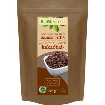 BioMenü bio perui zúzott pörkölt kakaóbab 125g