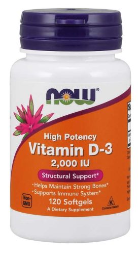 NOW vitamin d-3 2000NE kapszula 120db