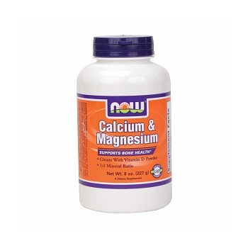 NOW kalcium-magnézium por 227g